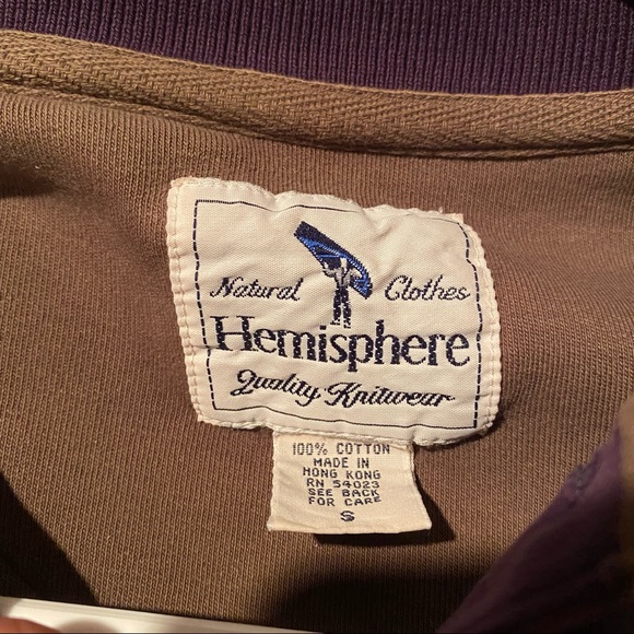 Collared Purple Indie Long Sleeve Shirt Quality Knitwear - Picture 2 of 3